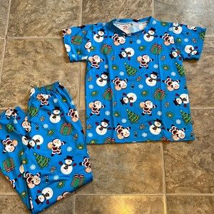Kid’s Christmas pajamas. Sz XL NEW short sleeve. Lightweight